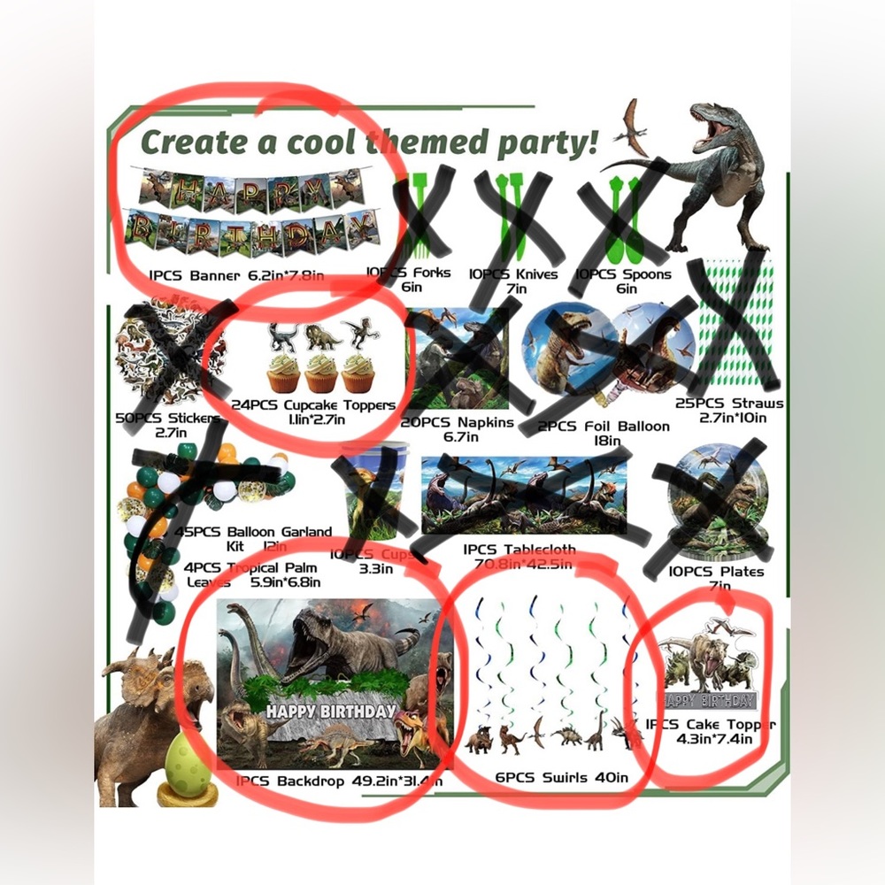 Dinosaur Jurassic world birthday party decor